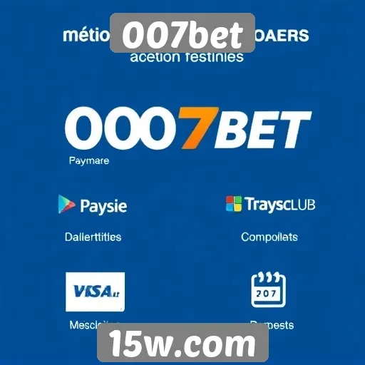 Métodos de Pagamento Aceitos na 007bet
